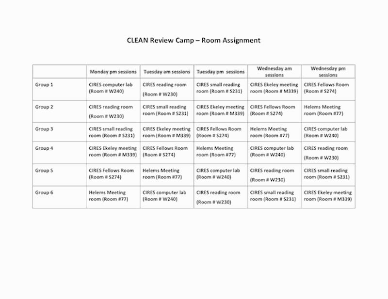Room Assignments