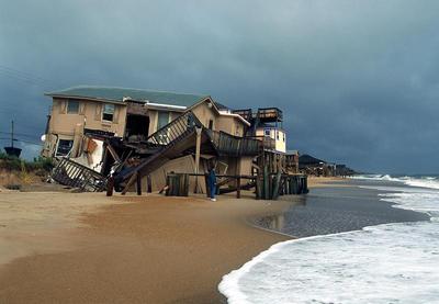 A home damaged by Hurricane Dennis, 2005